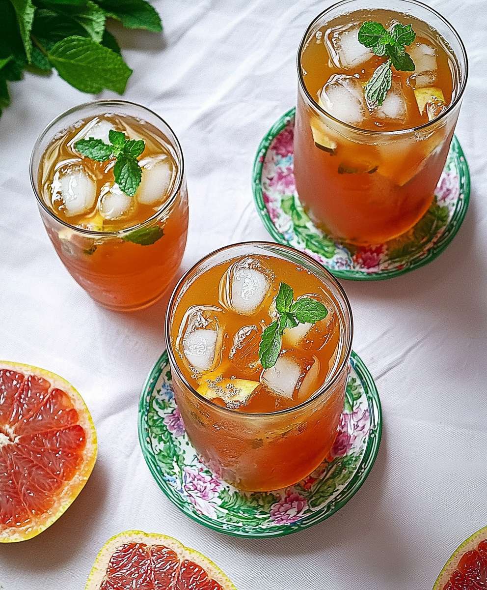 Rosa Pomelo Minze Eistee