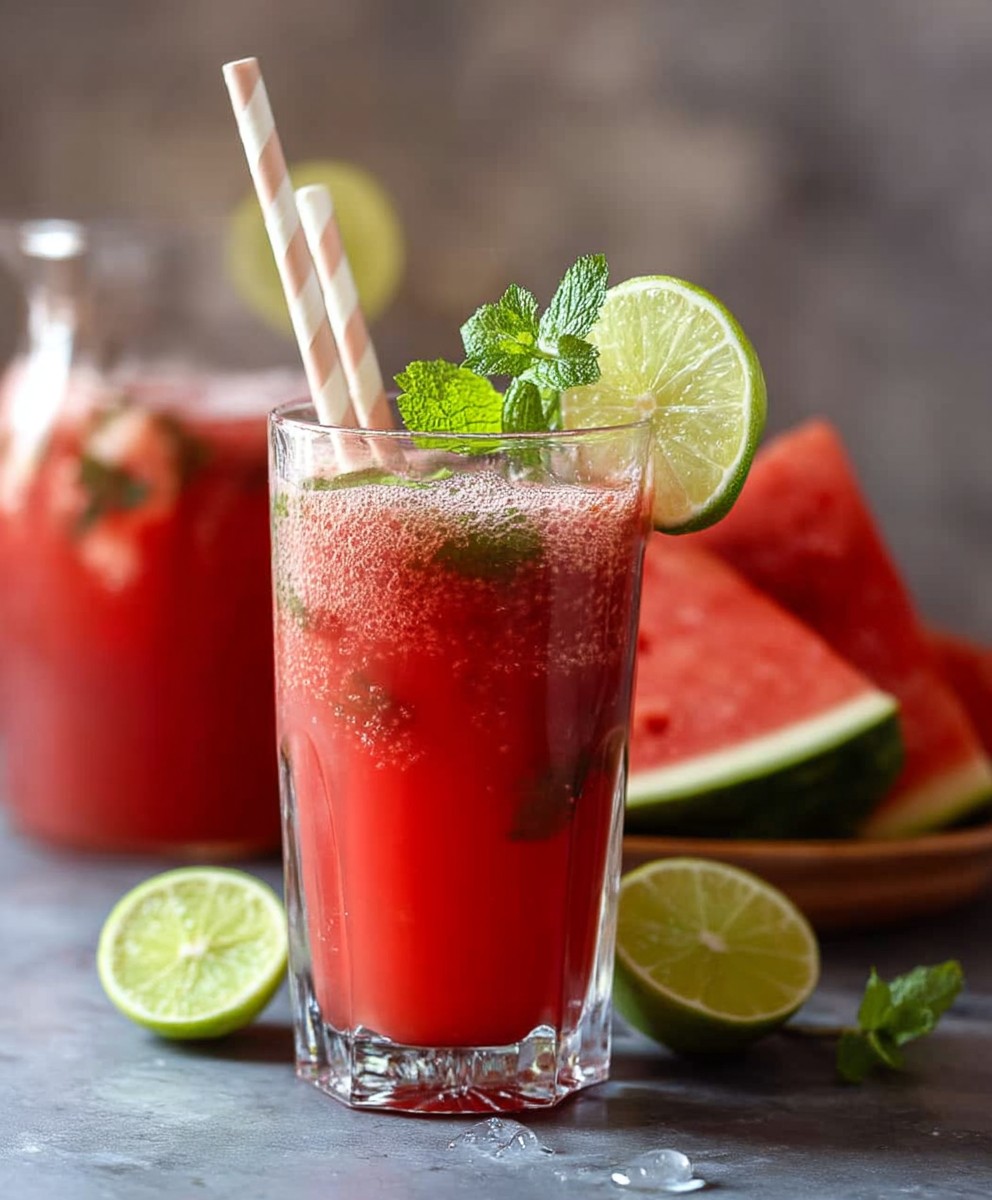 Zuckerfreie Wassermelone Erdbeere Agua Fresca