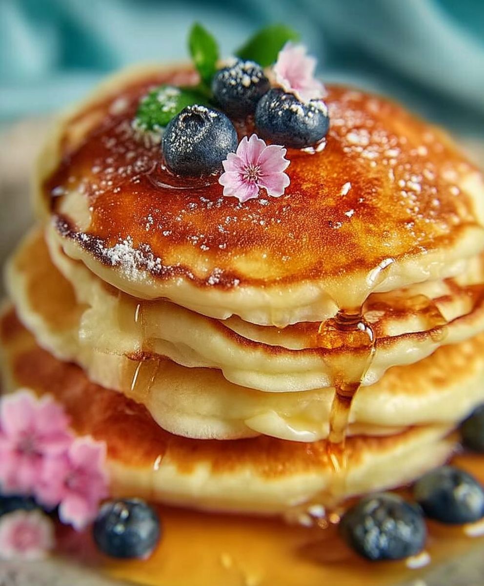 Zuckerfreie Quark Haferflocken Pancakes