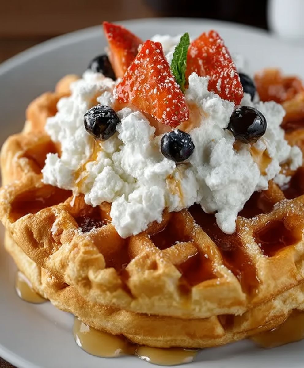 Quark Waffeln backen