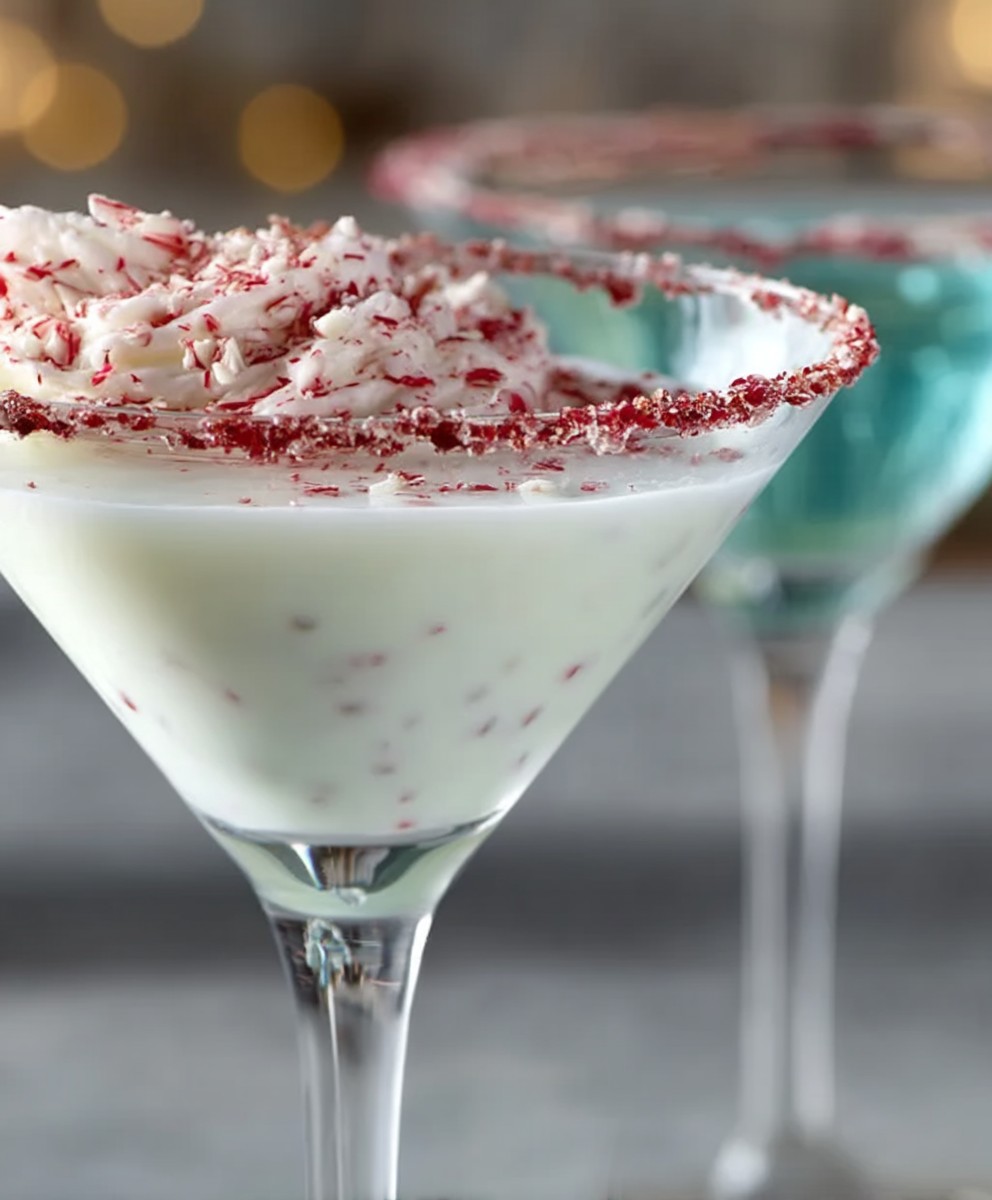 Weiße Schokolade Pfefferminz Martini