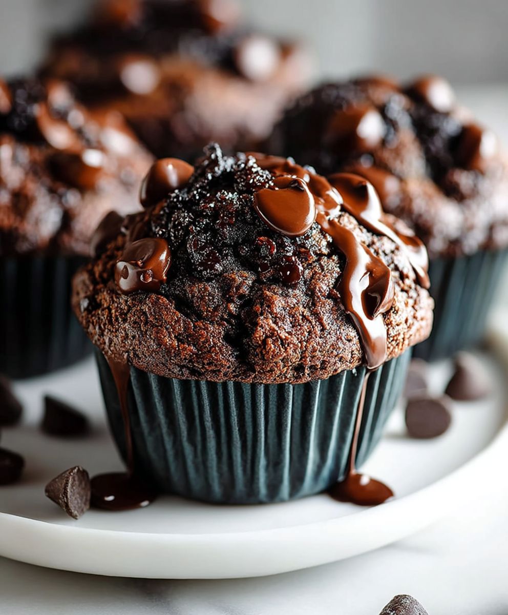Doppelte Schokoladenmuffins backen