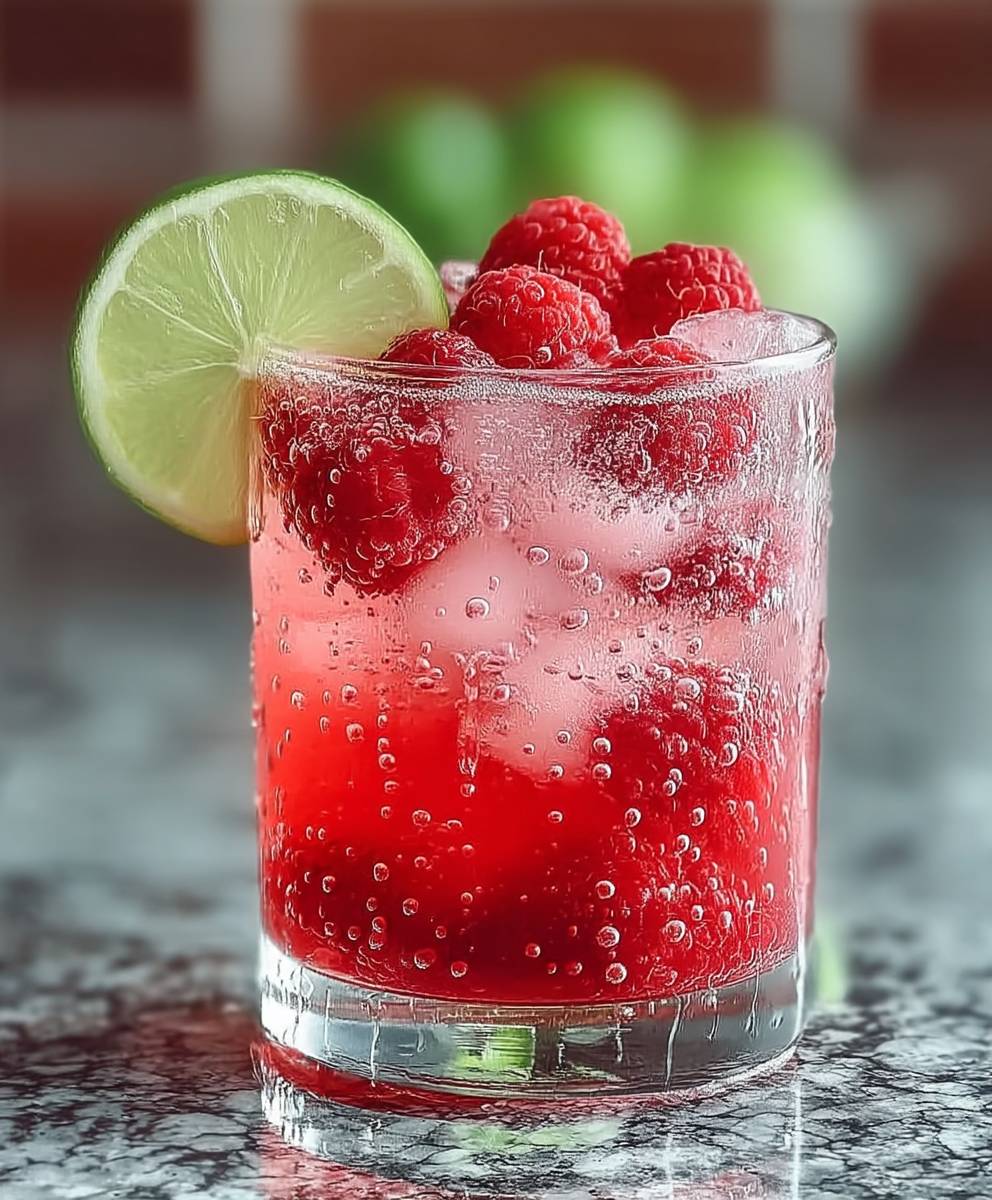 Himbeer Limetten Fizz Mocktail