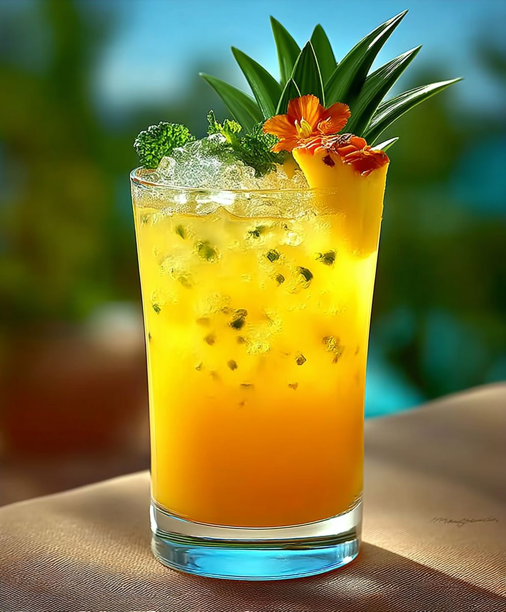 Tropischer Fizz Mocktail