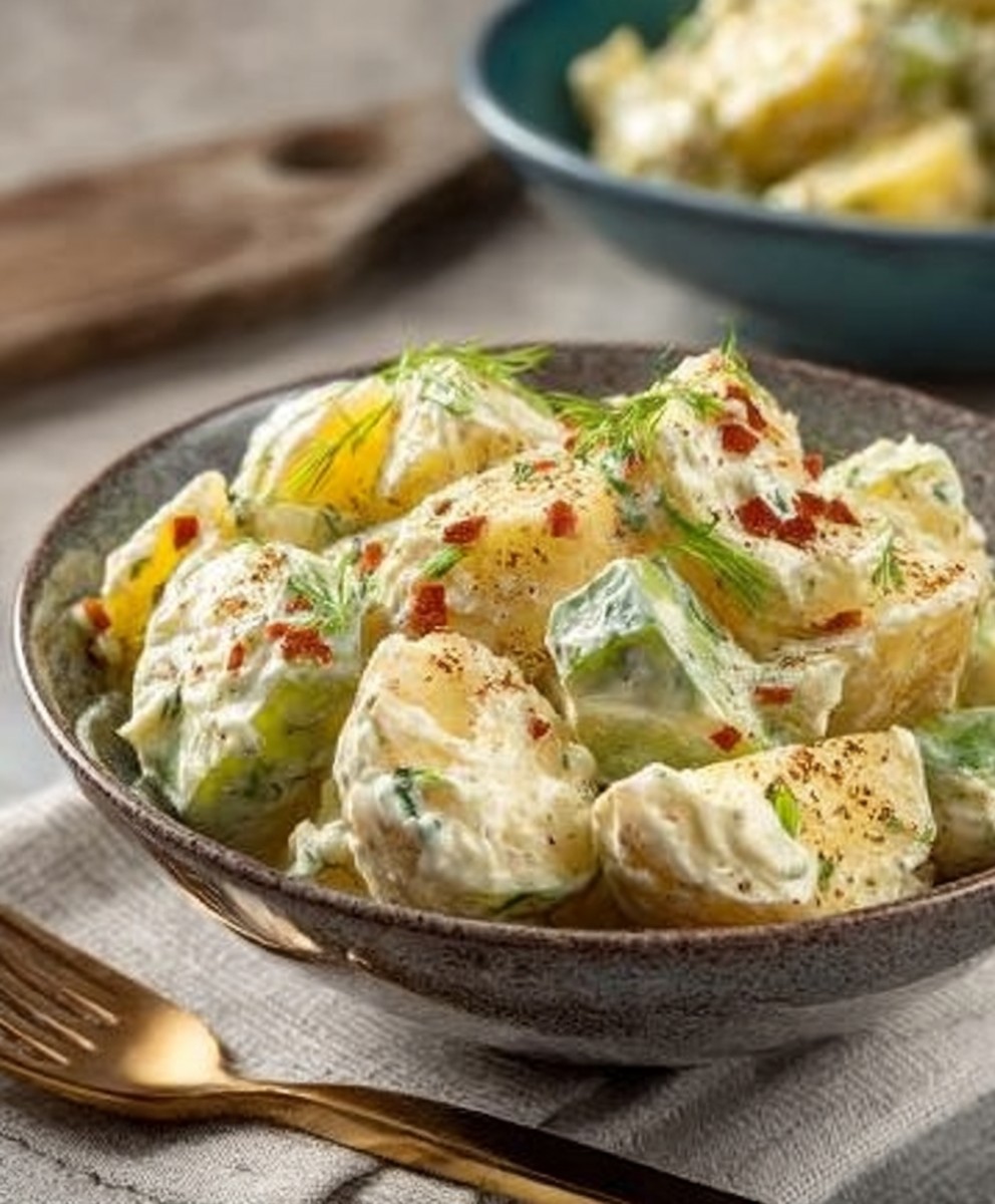 Kartoffelsalat mit Sauerrahm