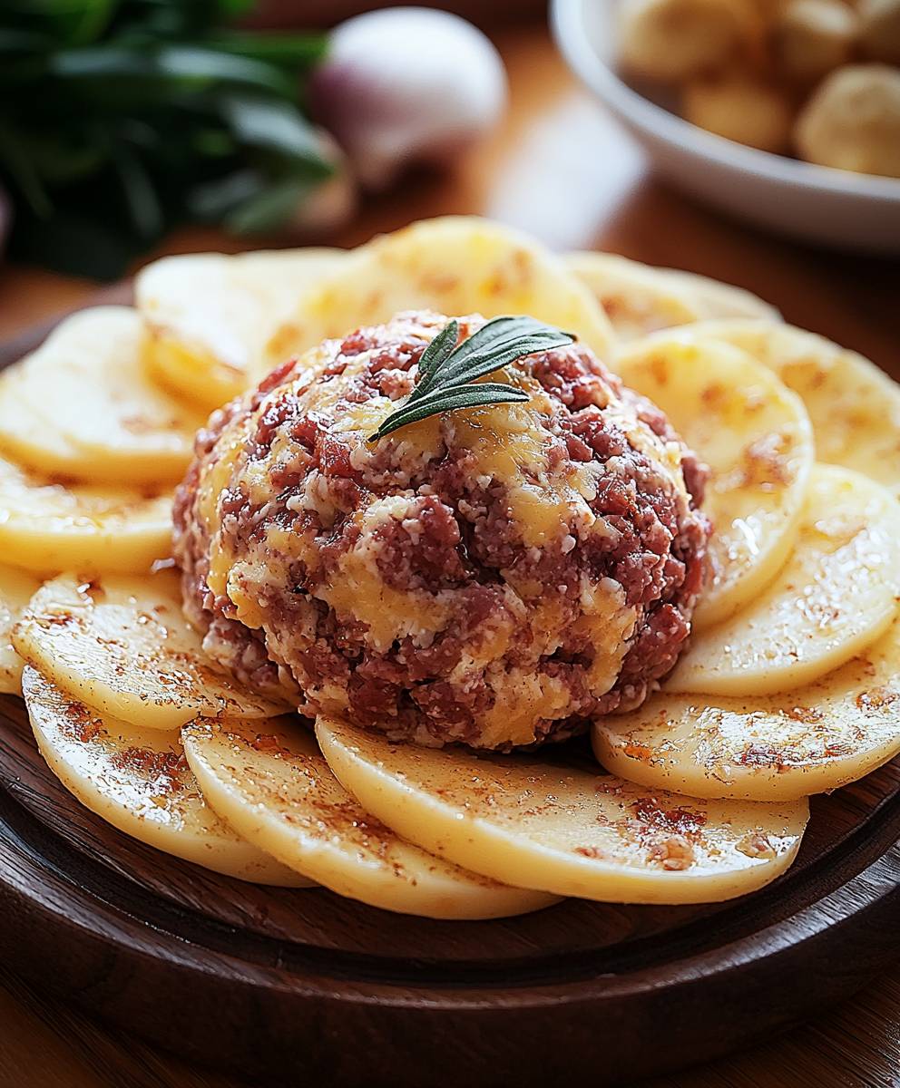 Käsebällchen mit Rinderhack