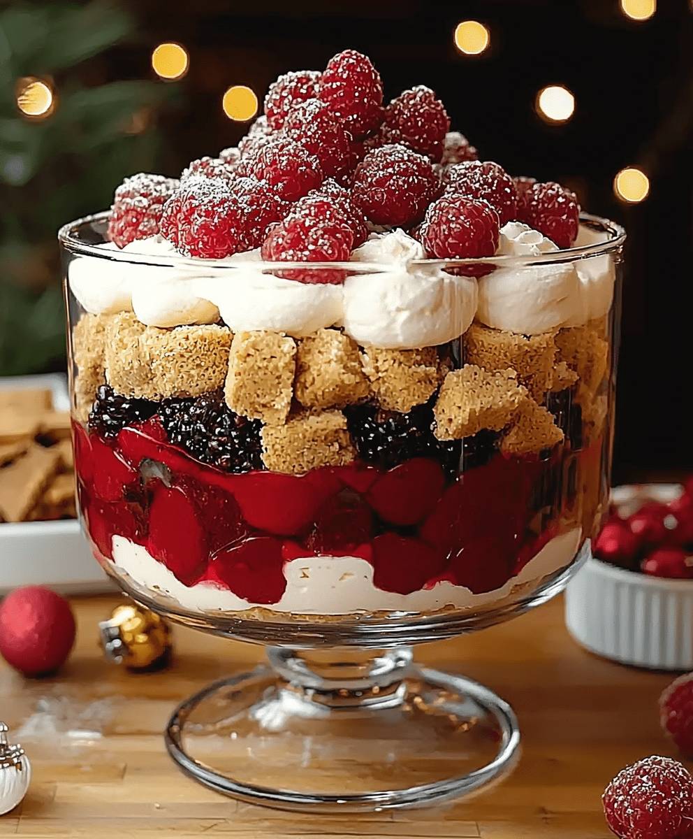 Veganer Weihnachts Trifle