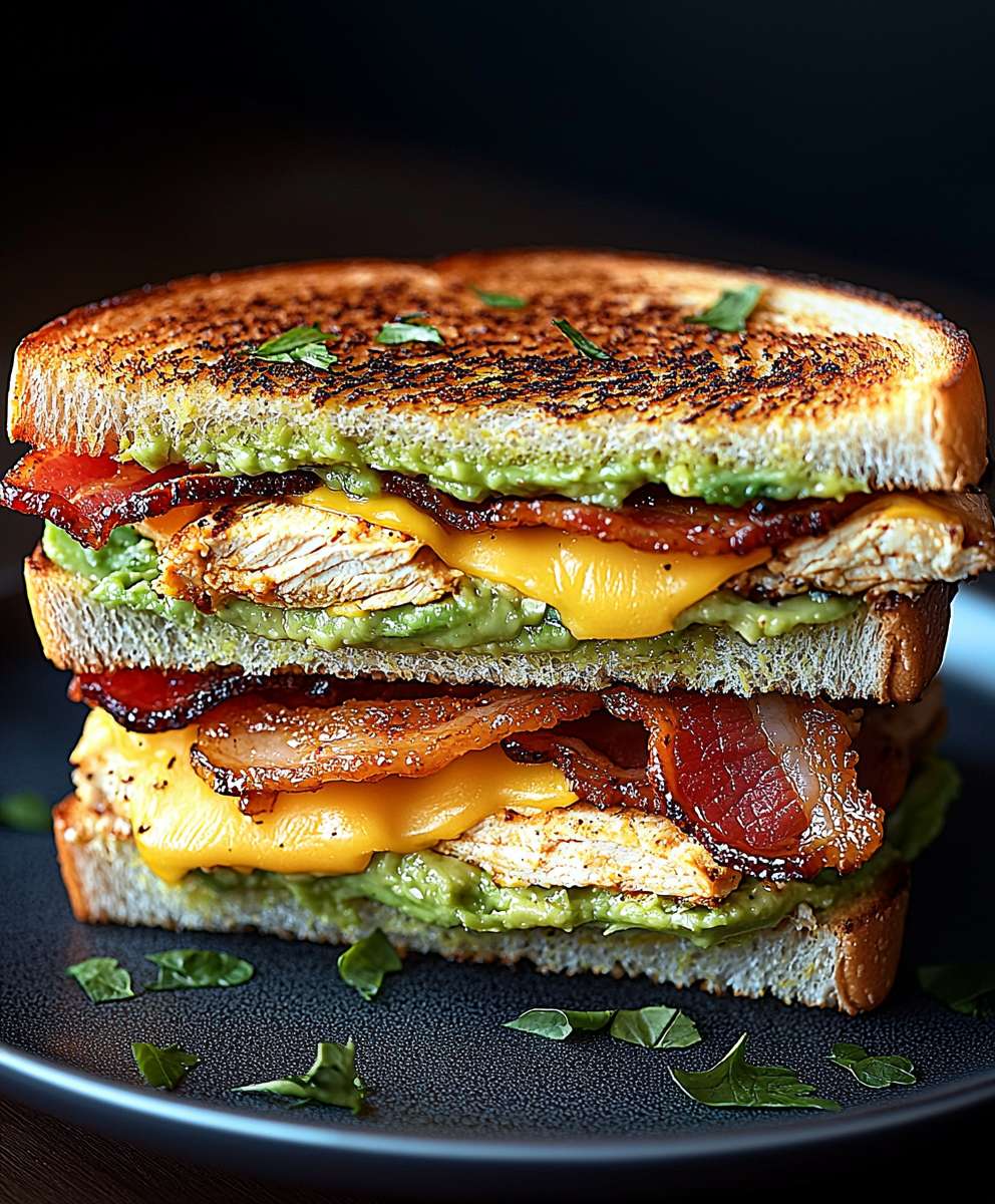 Avocado Hähnchen Speck Sandwich