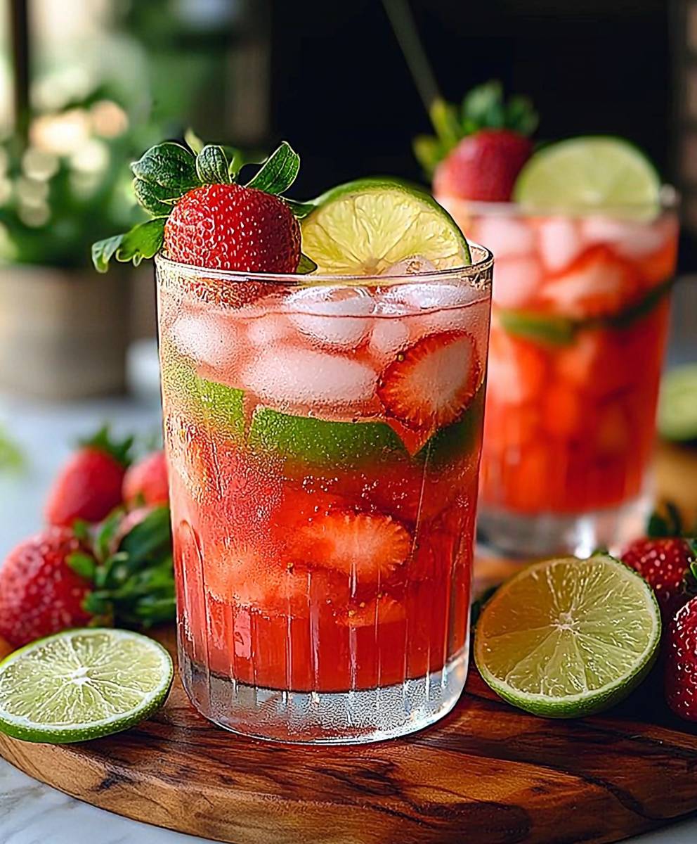Erdbeerlimes selber machen