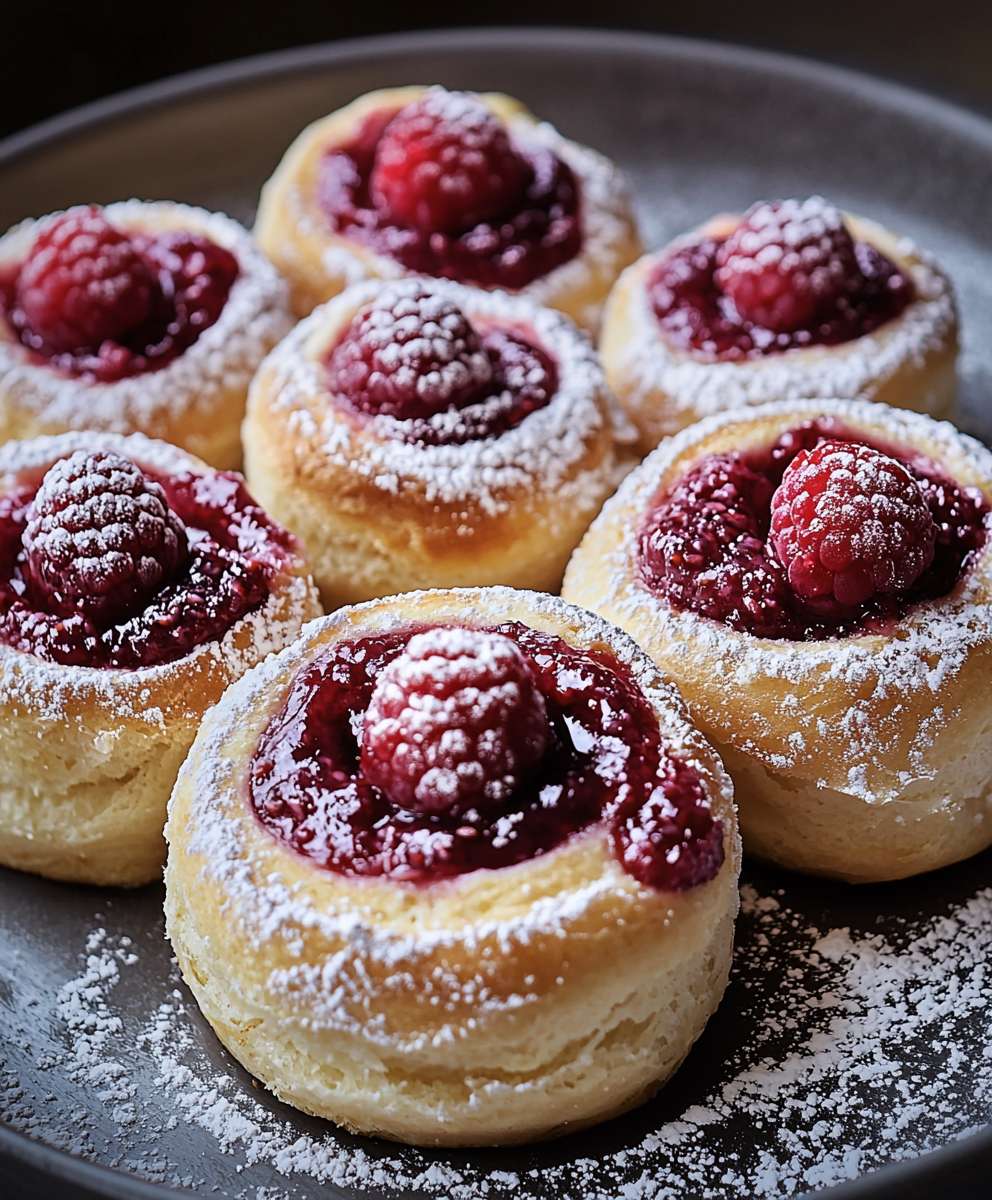 Himbeer Pudding Brötchen