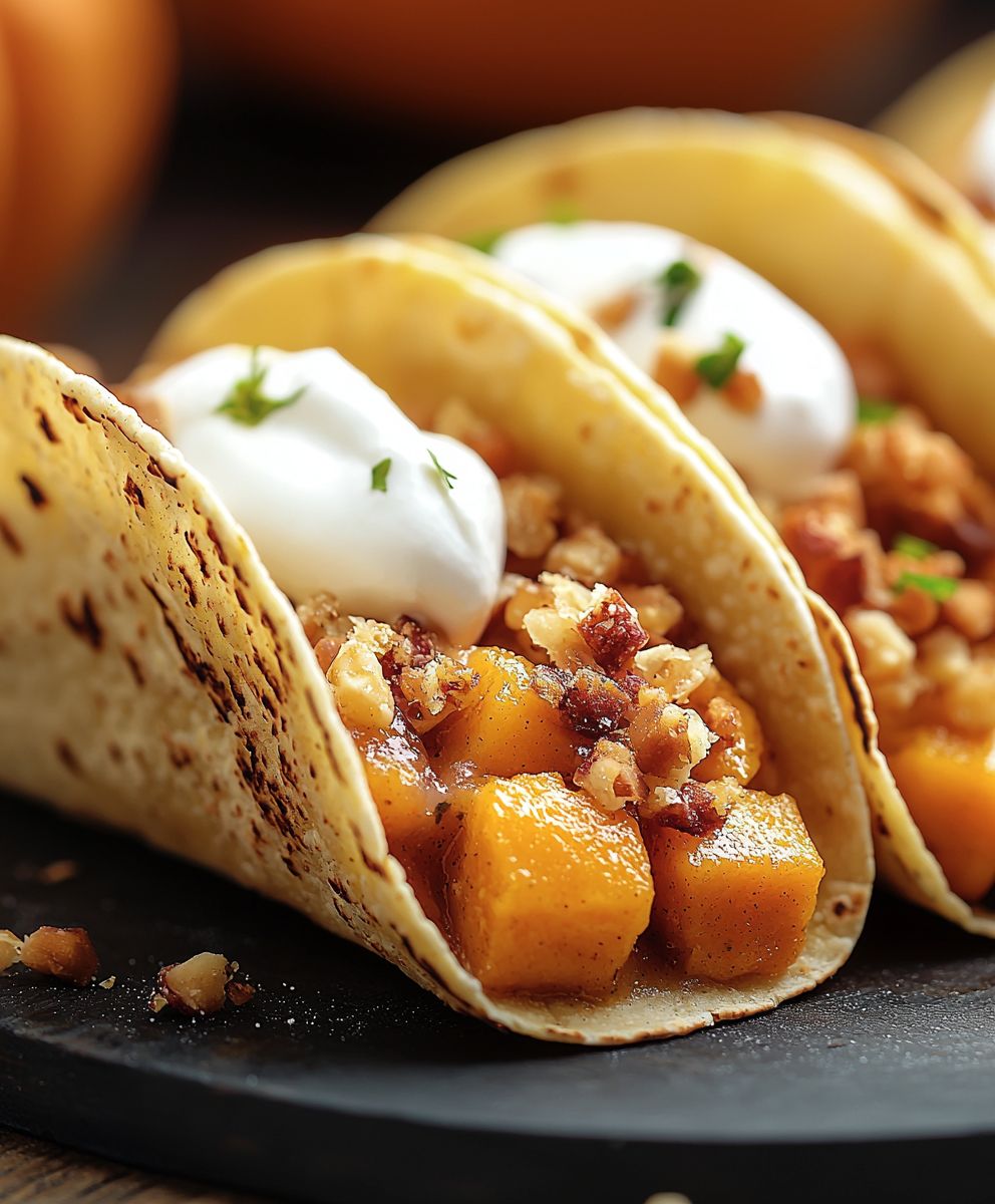 Kürbiskuchen Tacos