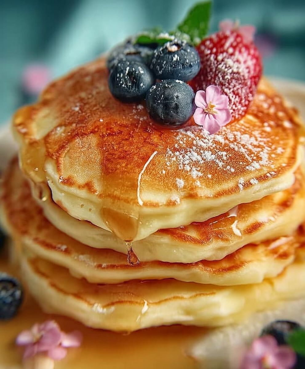 Zuckerfreie Quark Haferflocken Pancakes