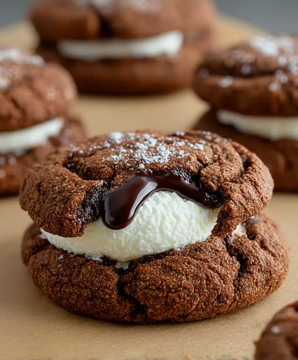 Schoko Marshmallow Swirl Cookies
