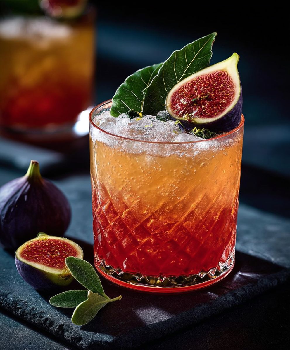 Feigen Lorbeer Cocktail