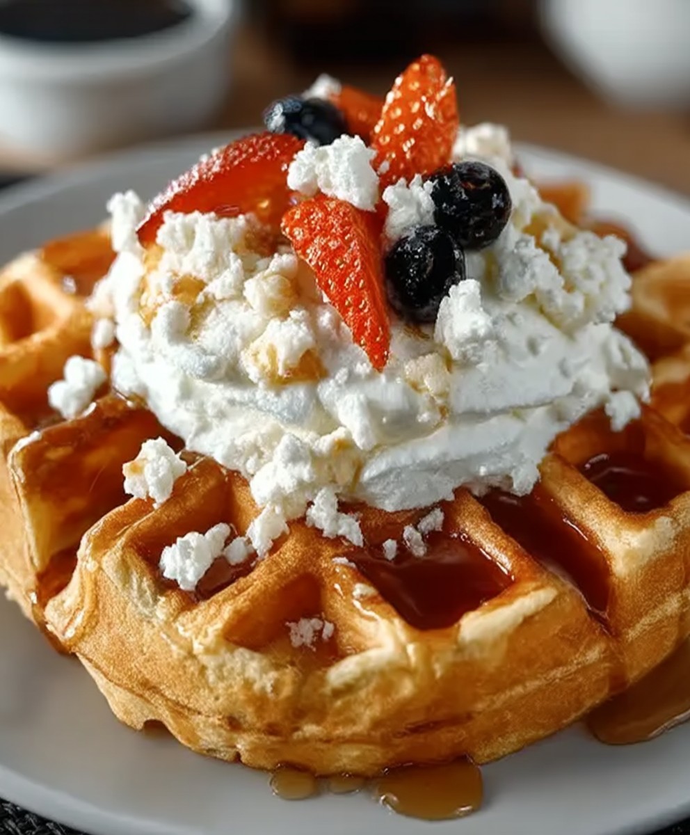 Quark Waffeln backen