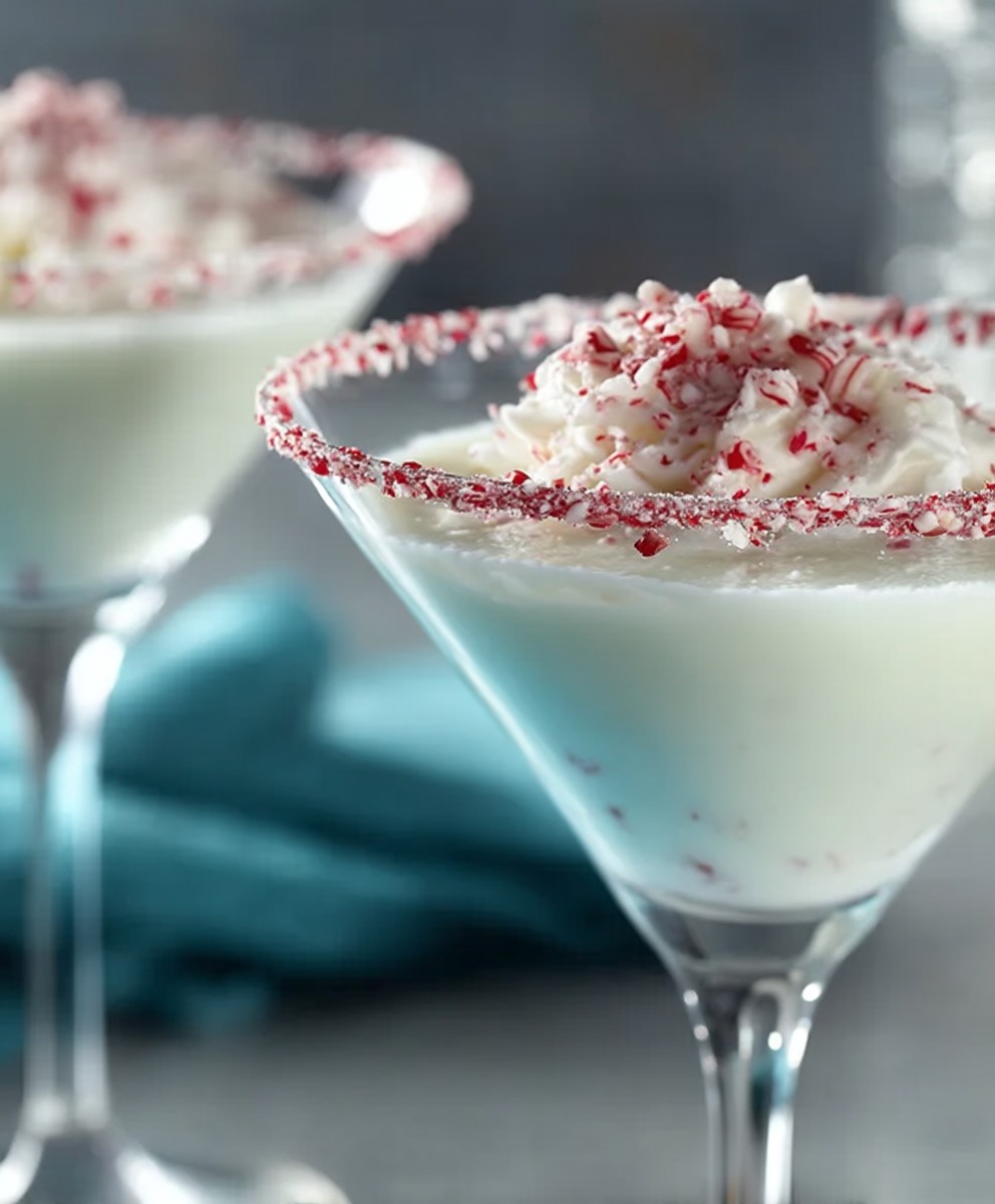 Weiße Schokolade Pfefferminz Martini