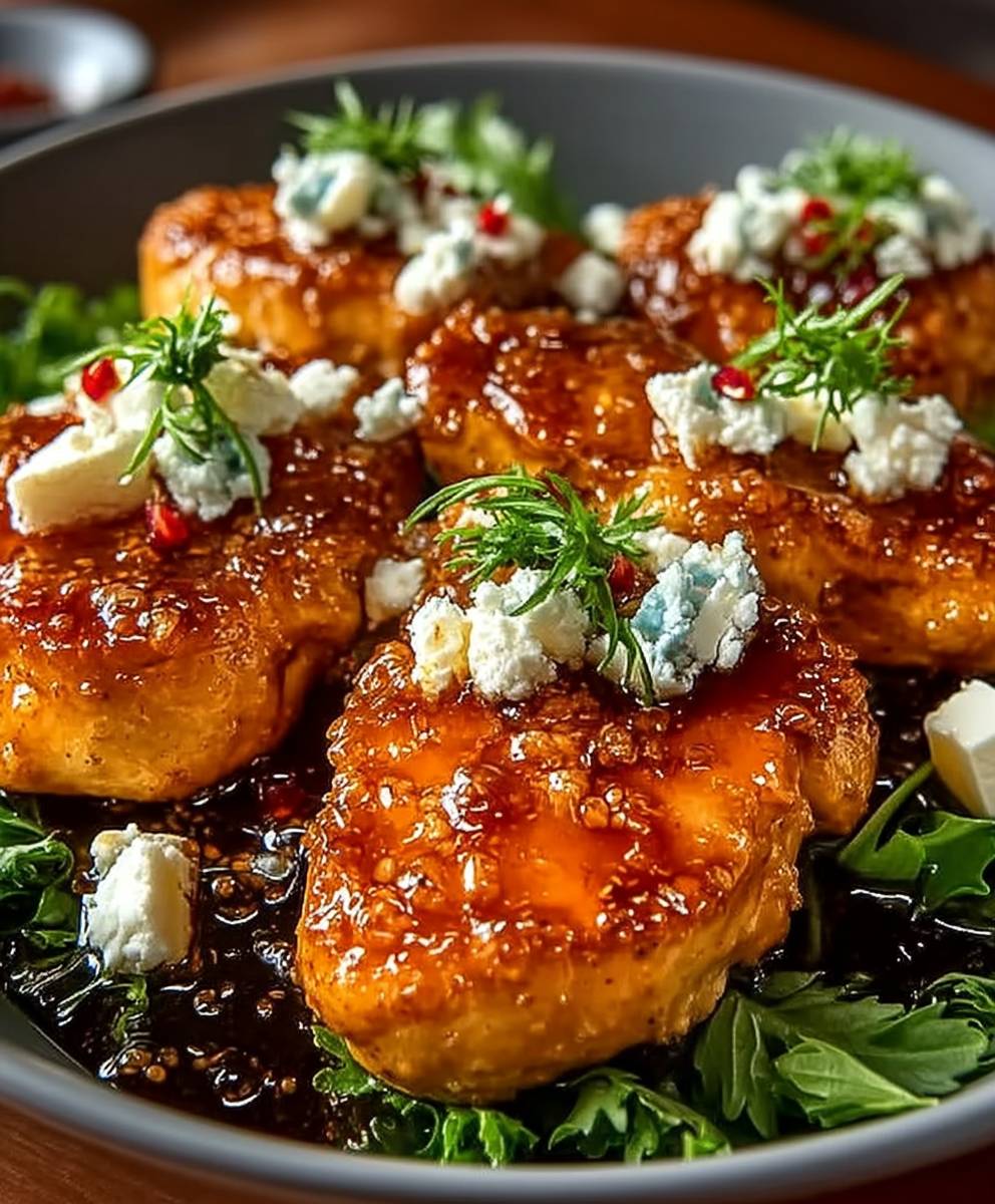 Scharfes Honig Feta Hühnchen