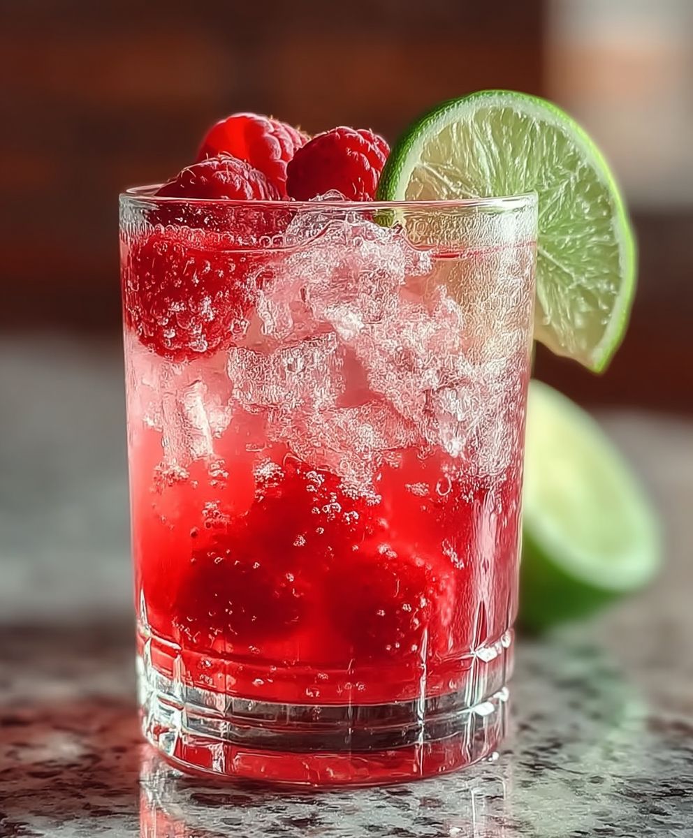 Himbeer Limetten Fizz Mocktail