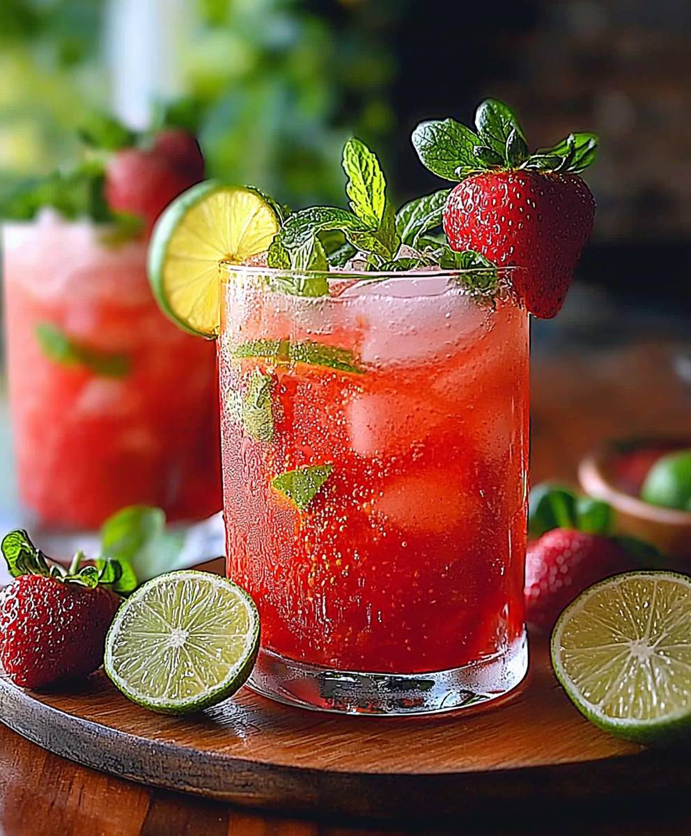 Erdbeerlimes selber machen