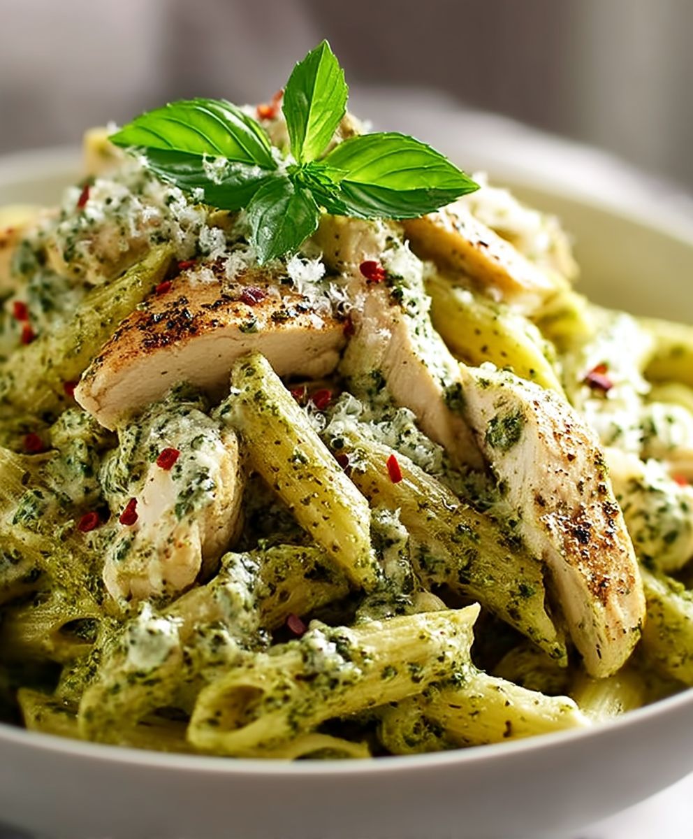 Hähnchen Pesto Pasta