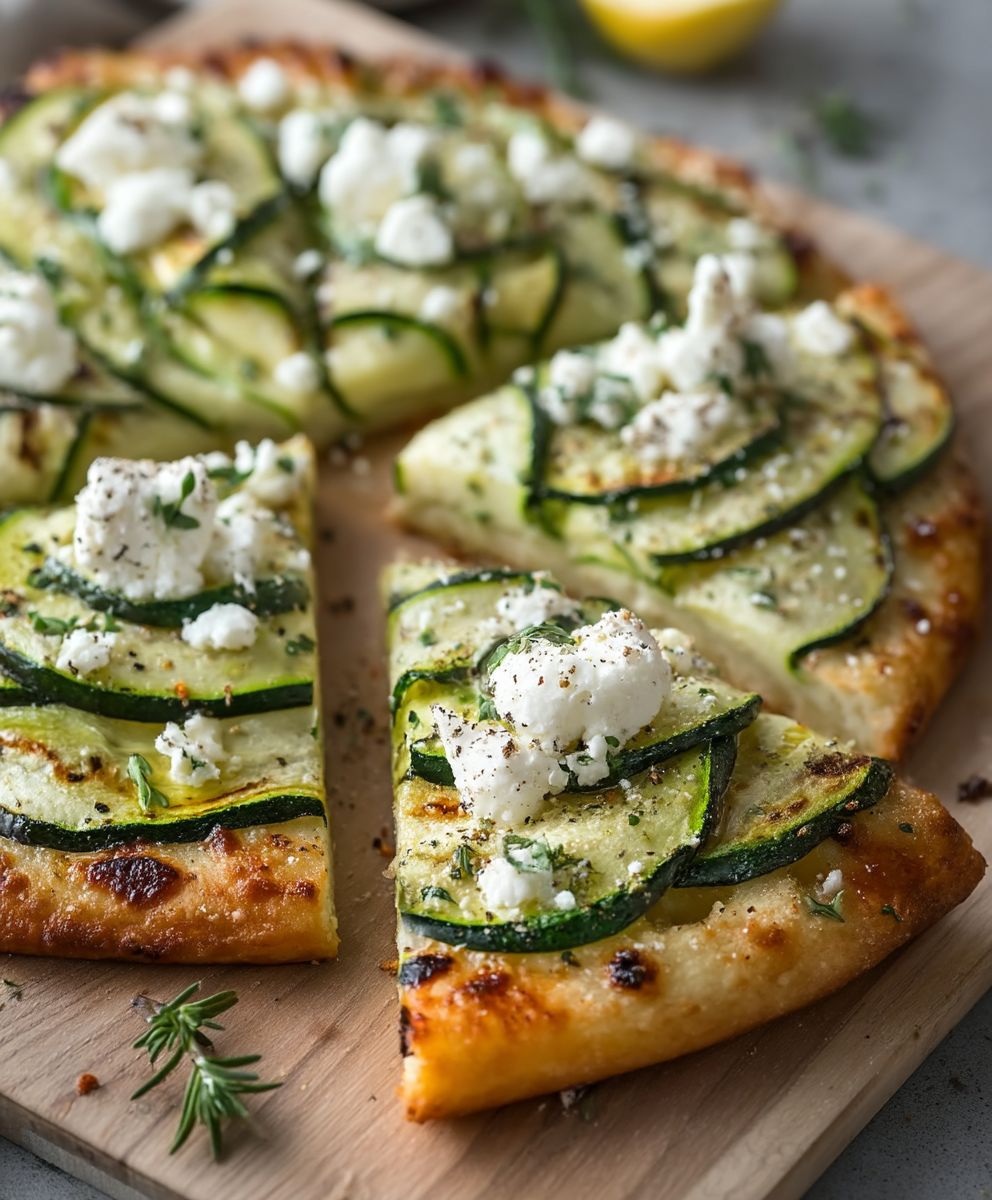 Gegrillte Zucchini Pizza