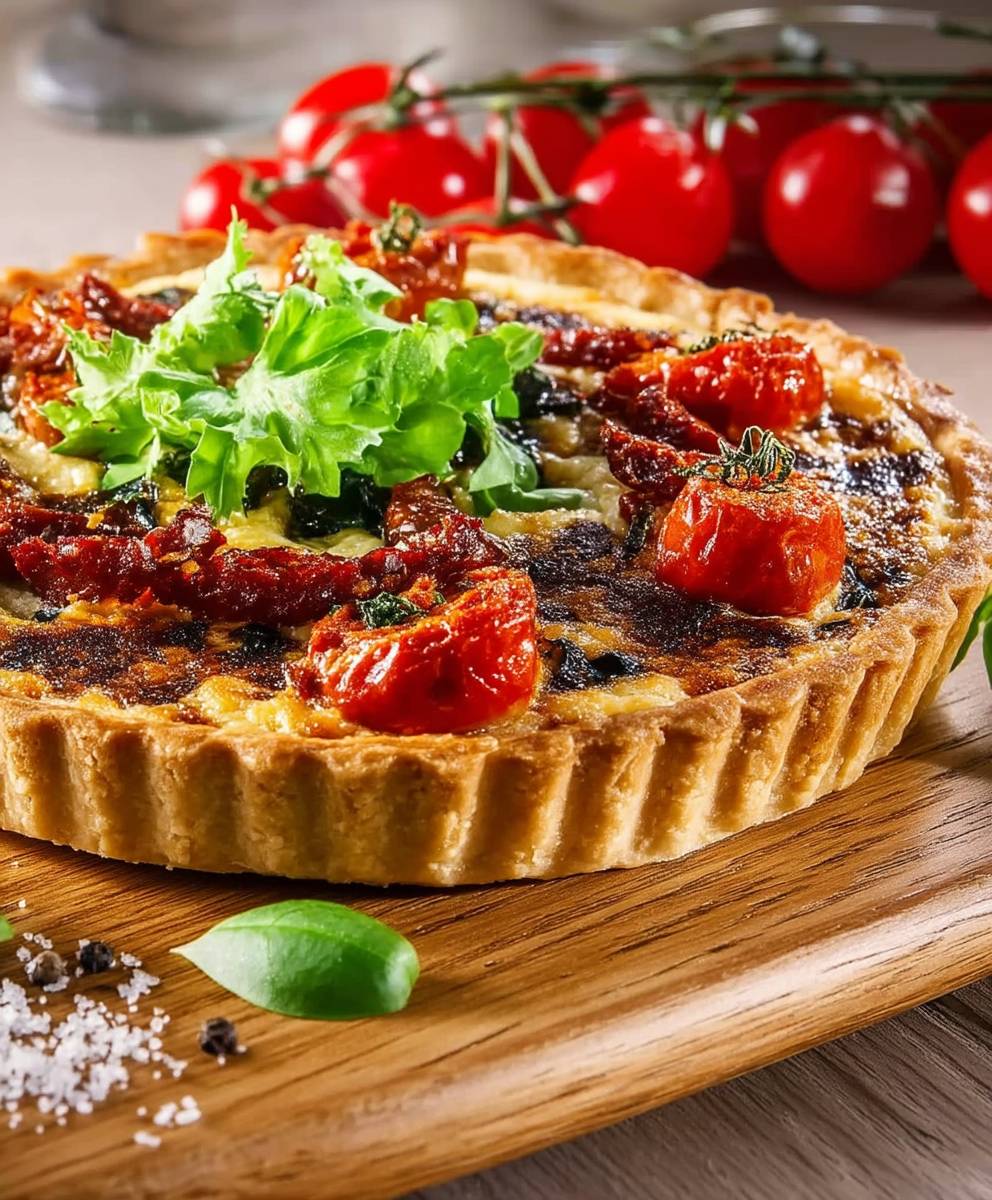Chorizo Tarte backen