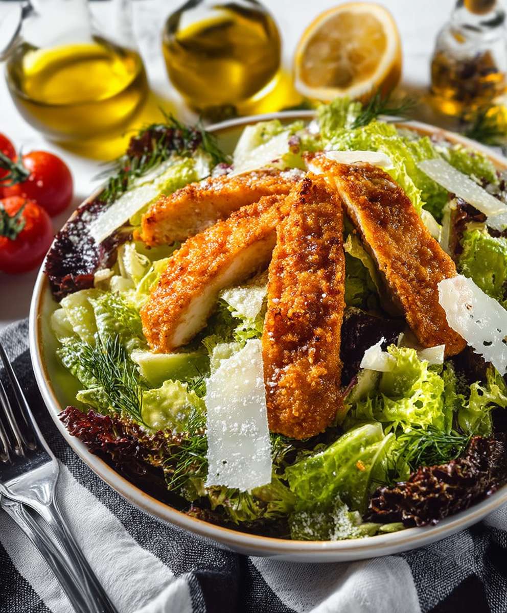 Caesar Salat Hähnchenstreifen