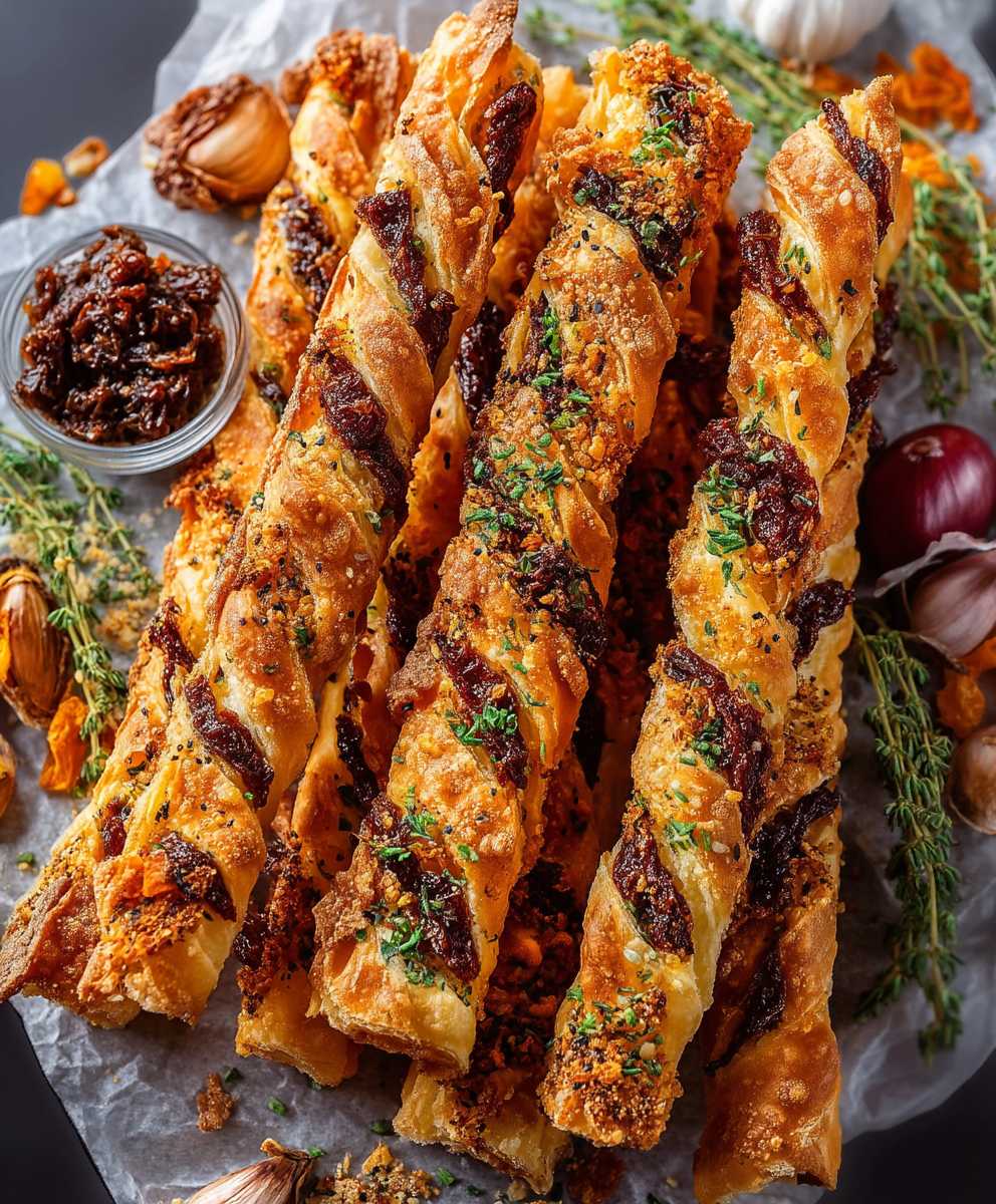 Knusprige vegetarische Tomaten Käse Stangen