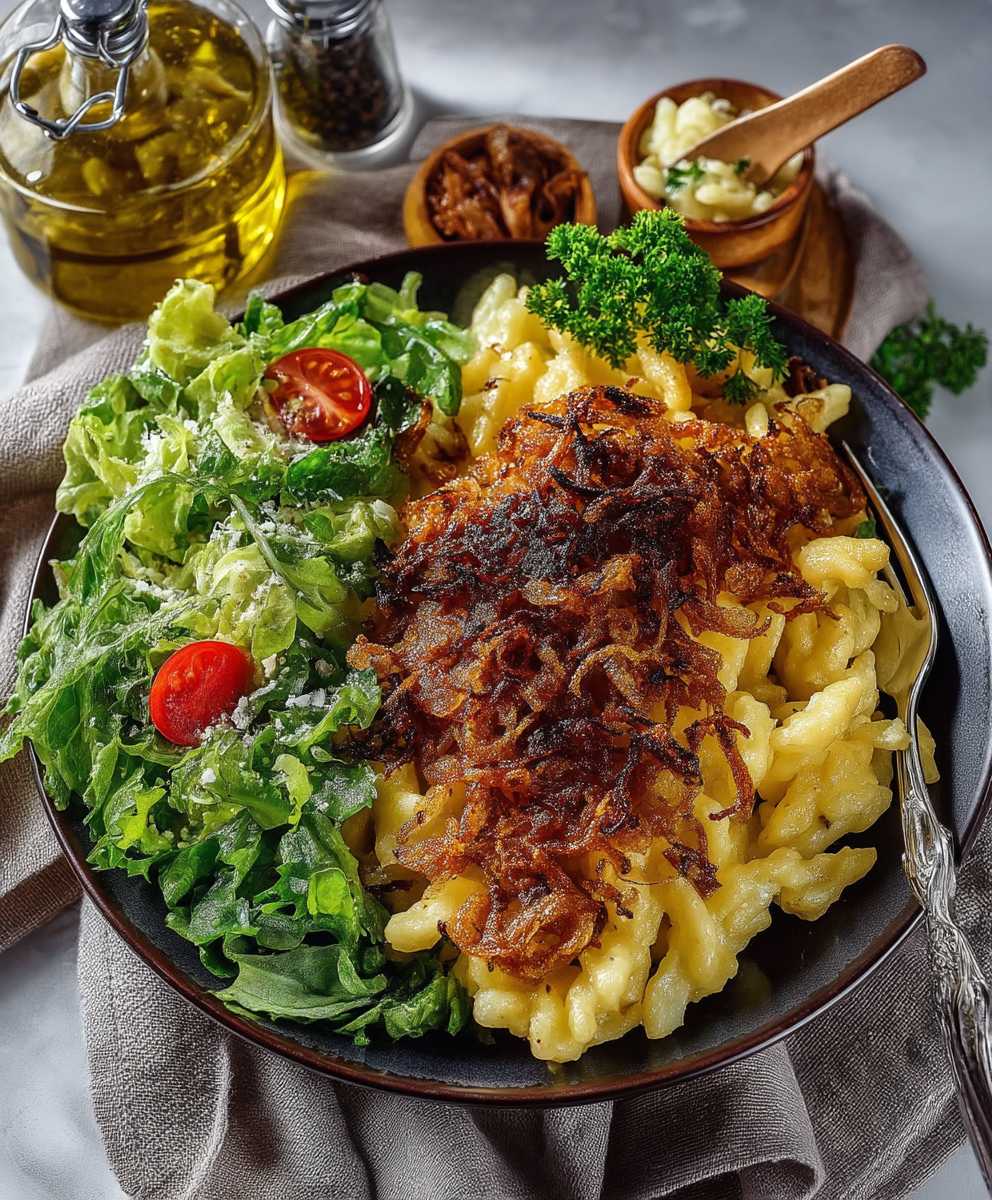 Käsespätzle mit Röstzwiebeln