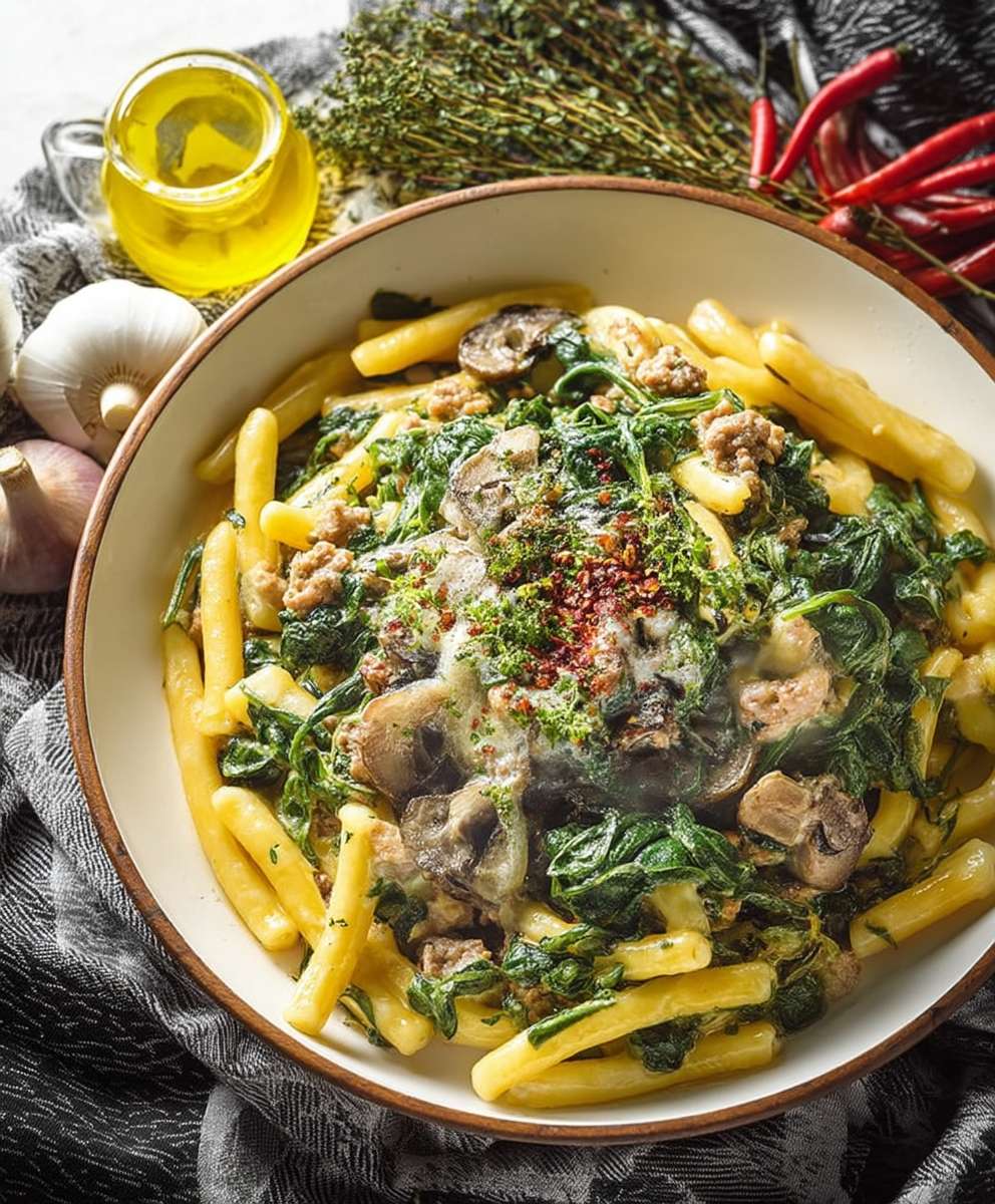 One Pot Pasta Spinat