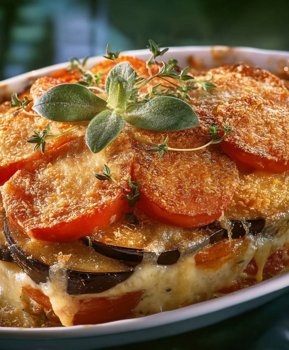 Tomaten Auberginen Gratin