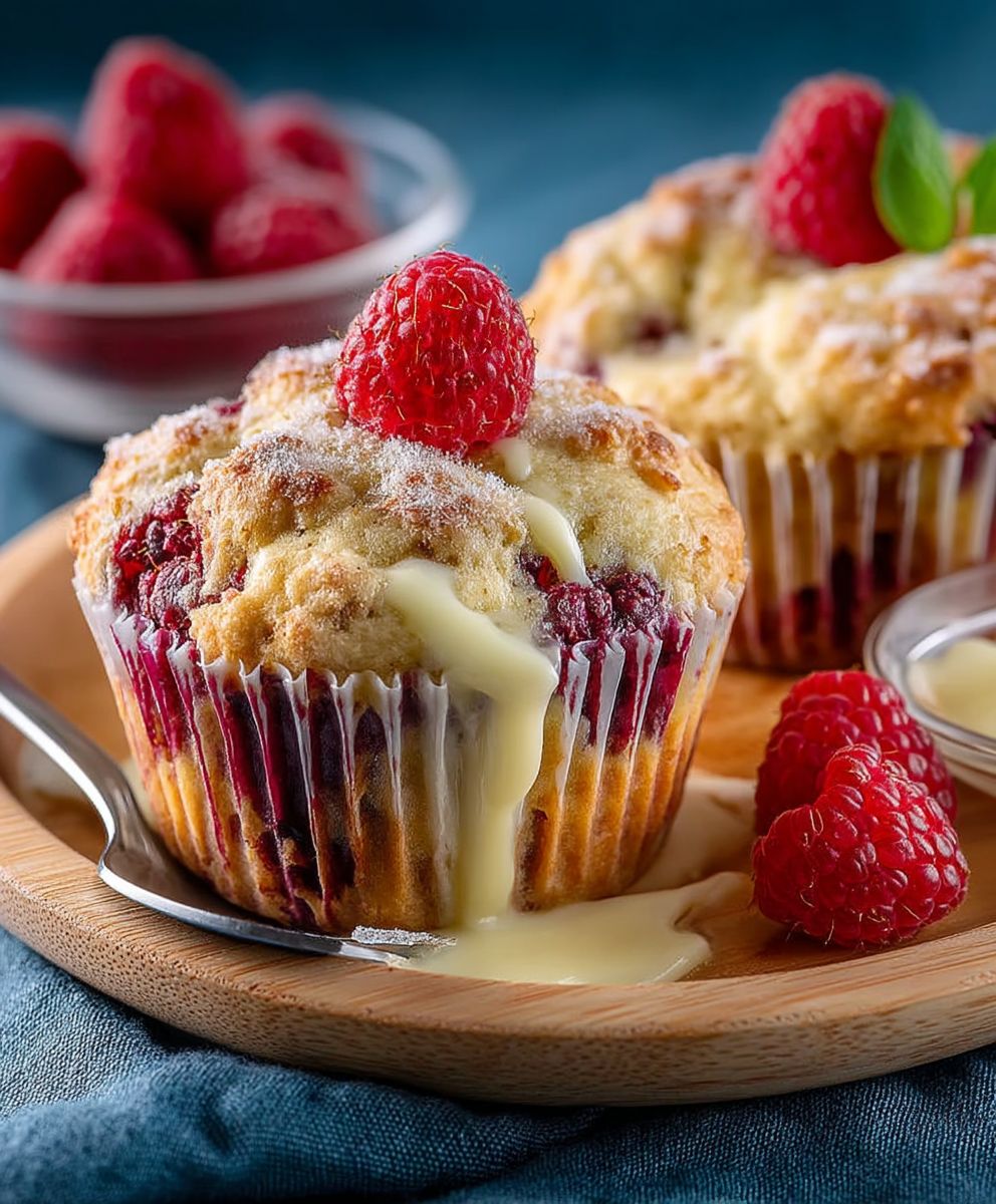 Himbeer Muffins weisse Schokolade