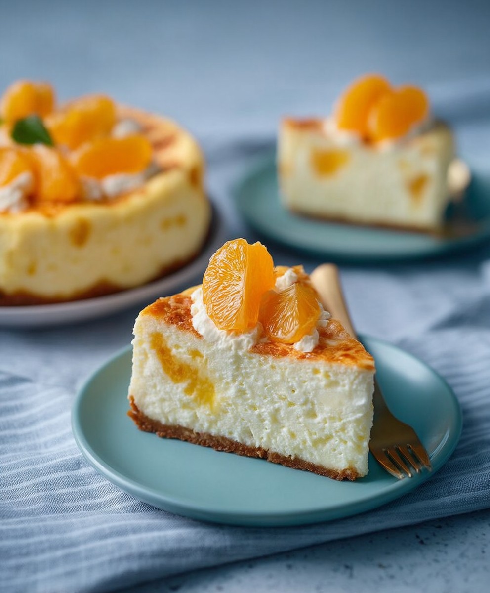 Quark Käsekuchen Mandarinen cremig