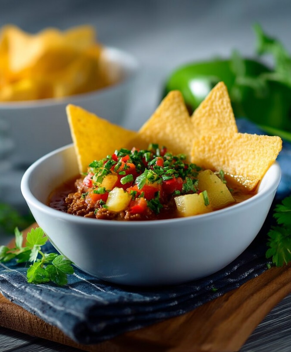 Paprika Hackfleisch Topf Nachos