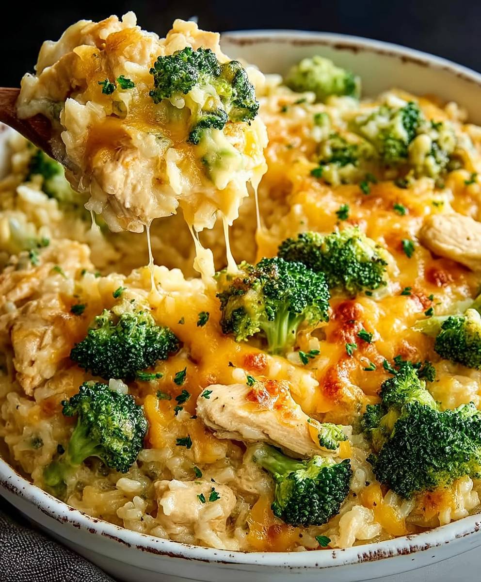 Käse Huhn Brokkoli Reis
