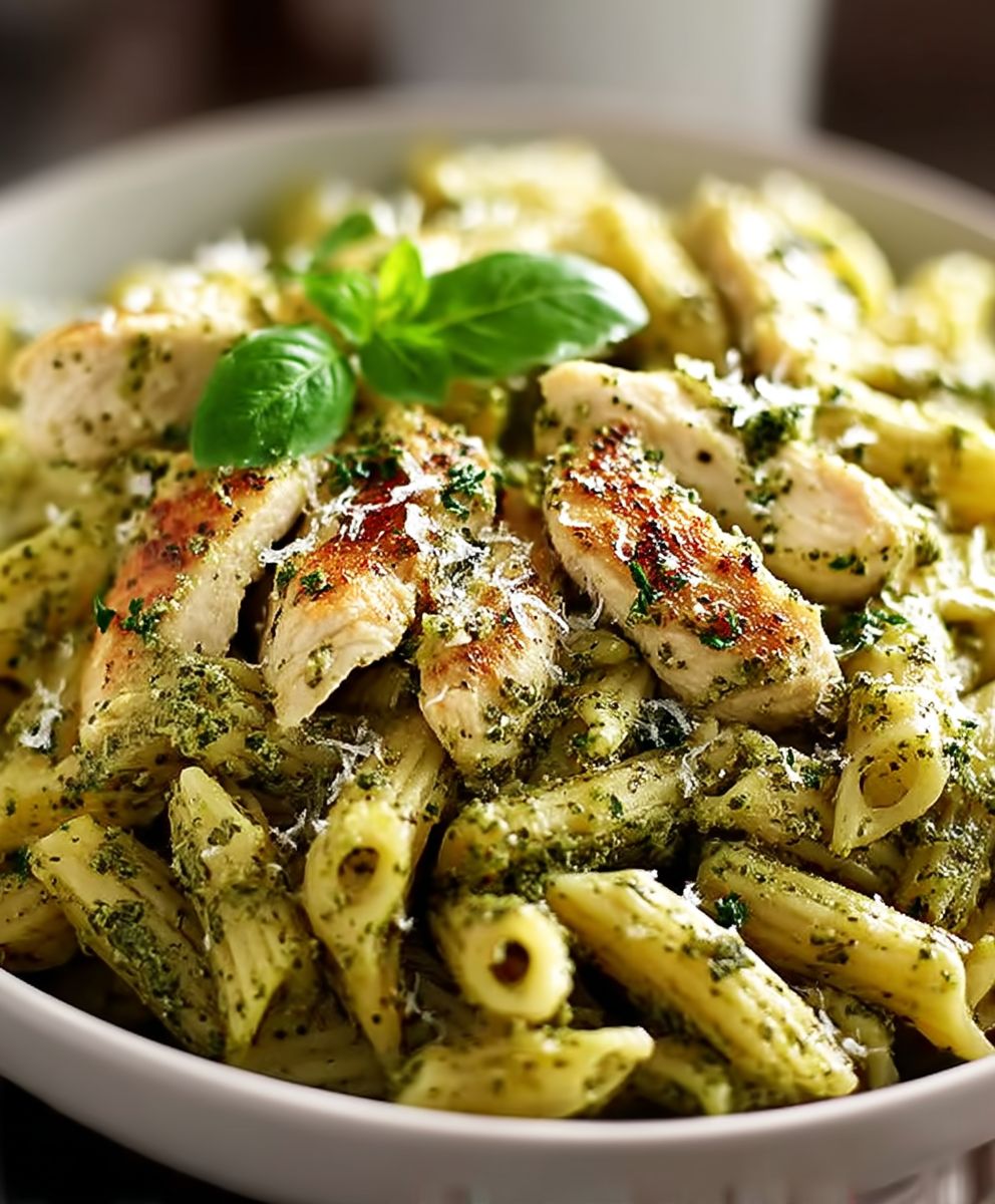 Hähnchen Pesto Pasta
