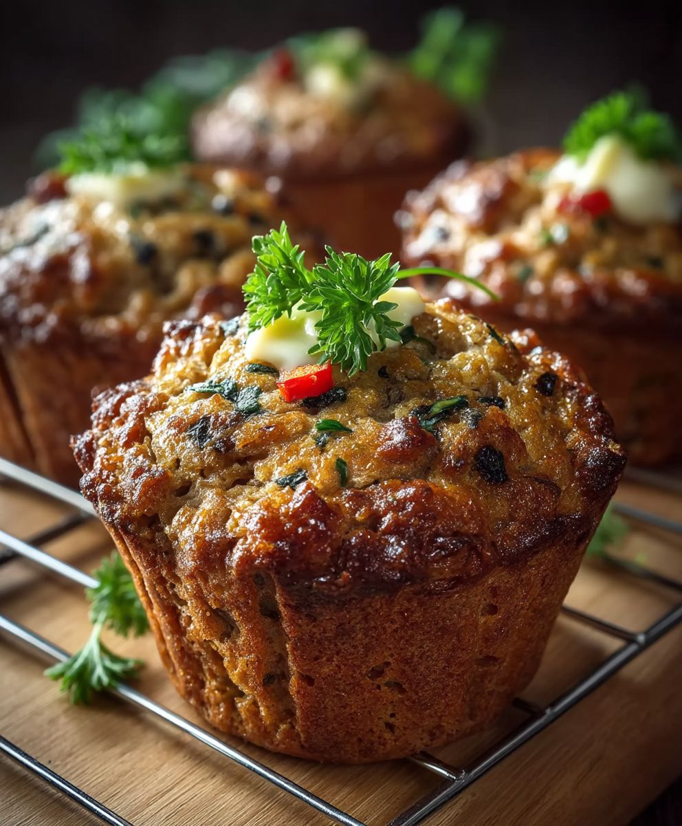 Hackbraten Muffins backen