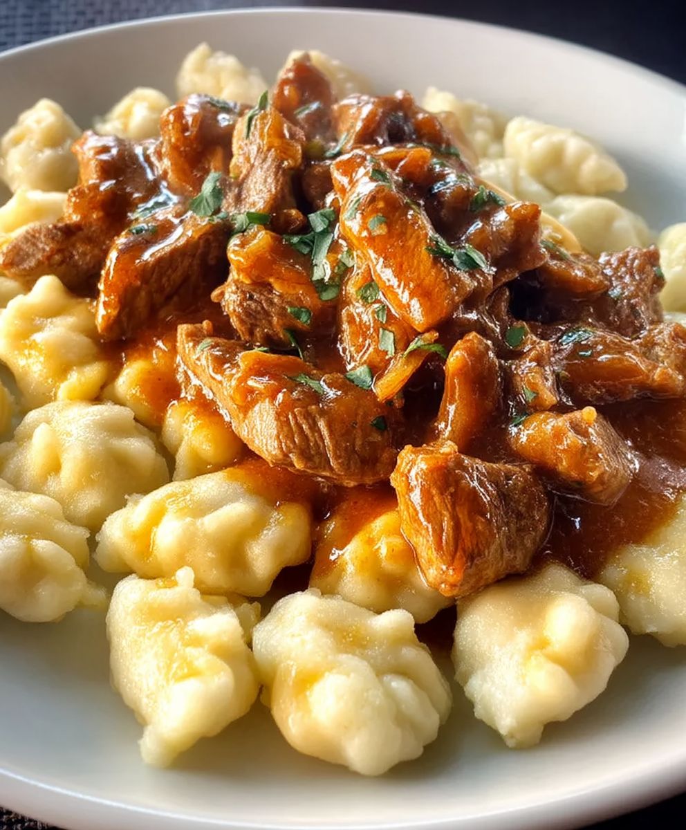 Kalbsgulasch mit Knöpfle