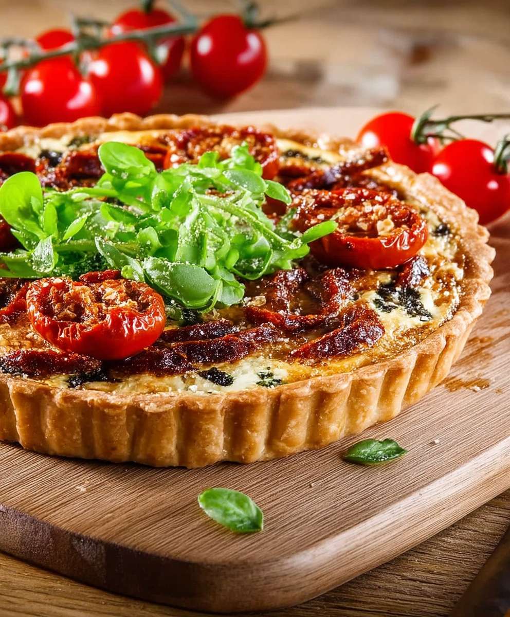 Chorizo Tarte backen