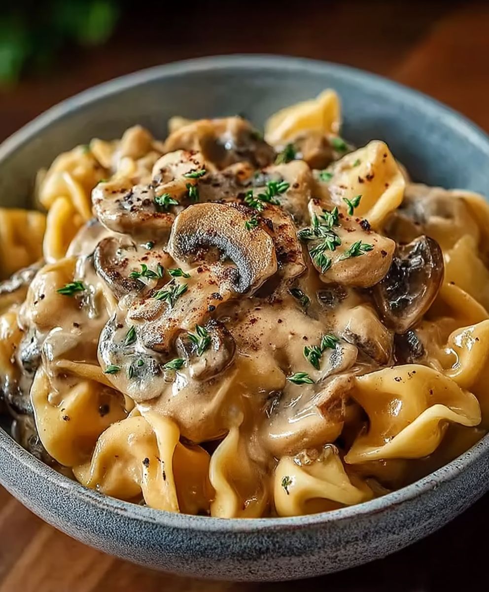 Veganer Pilz Stroganoff cremig