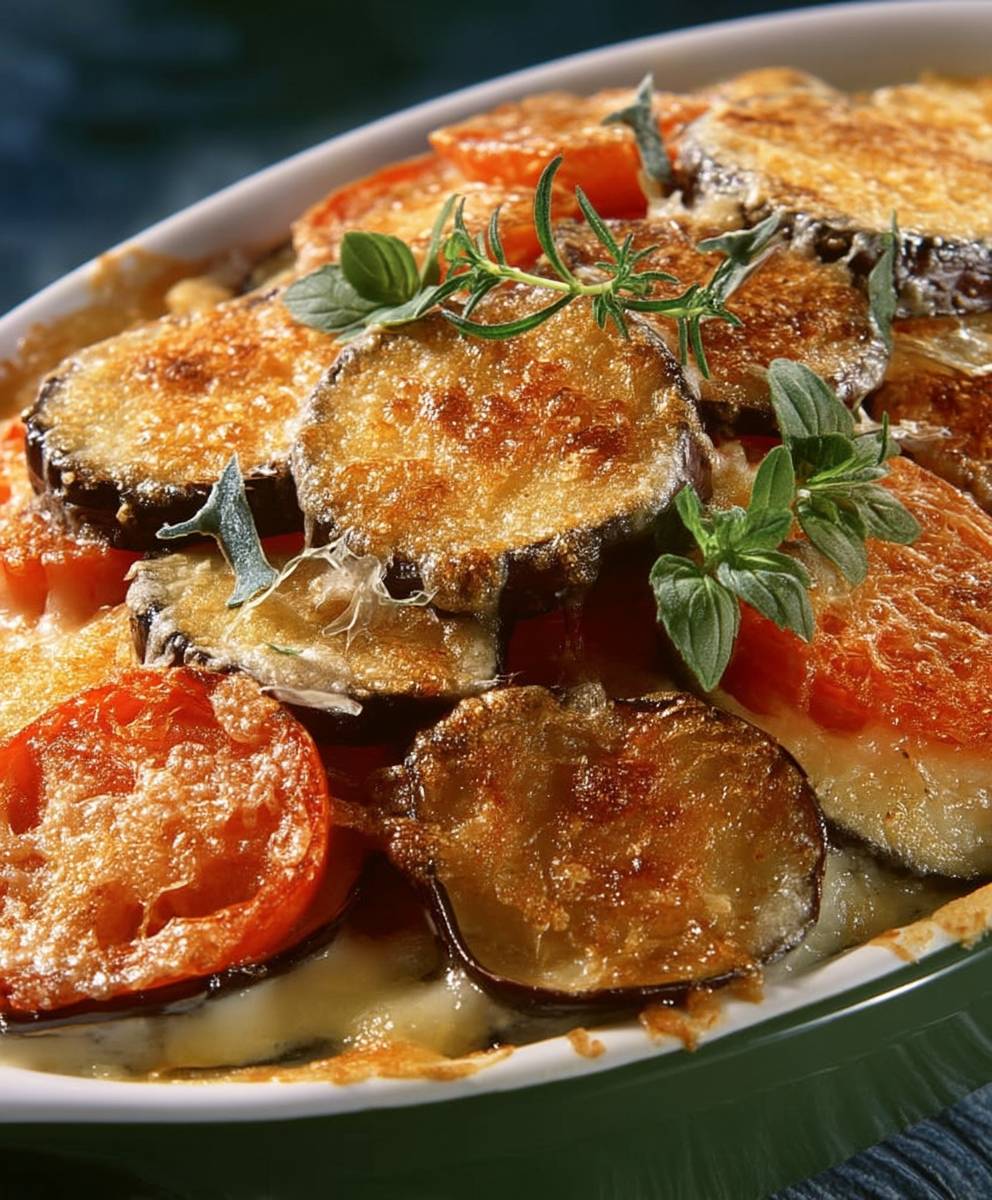 Tomaten Auberginen Gratin