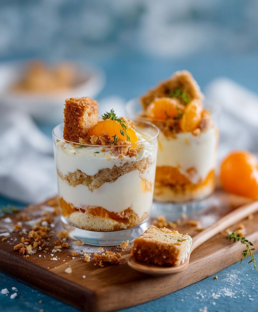 Weihnachtsdessert Joghurt Mandarinen