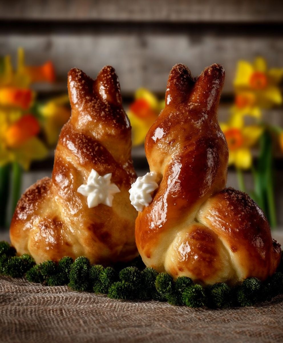 Süße Brioche Osterhasen backen