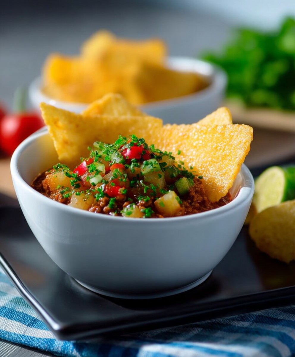 Paprika Hackfleisch Topf Nachos