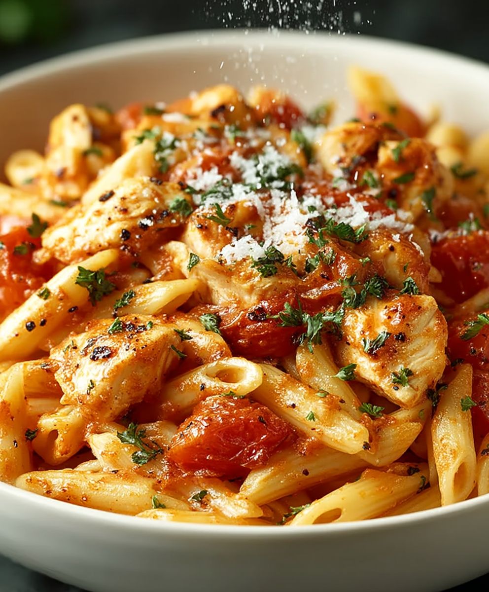 Hähnchen Tomaten Pasta