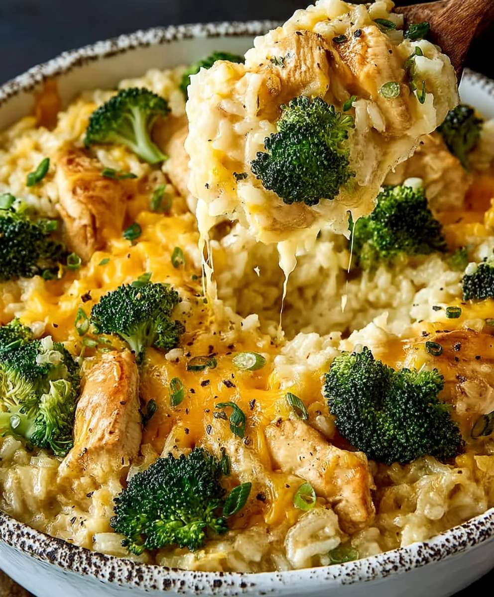 Käse Huhn Brokkoli Reis