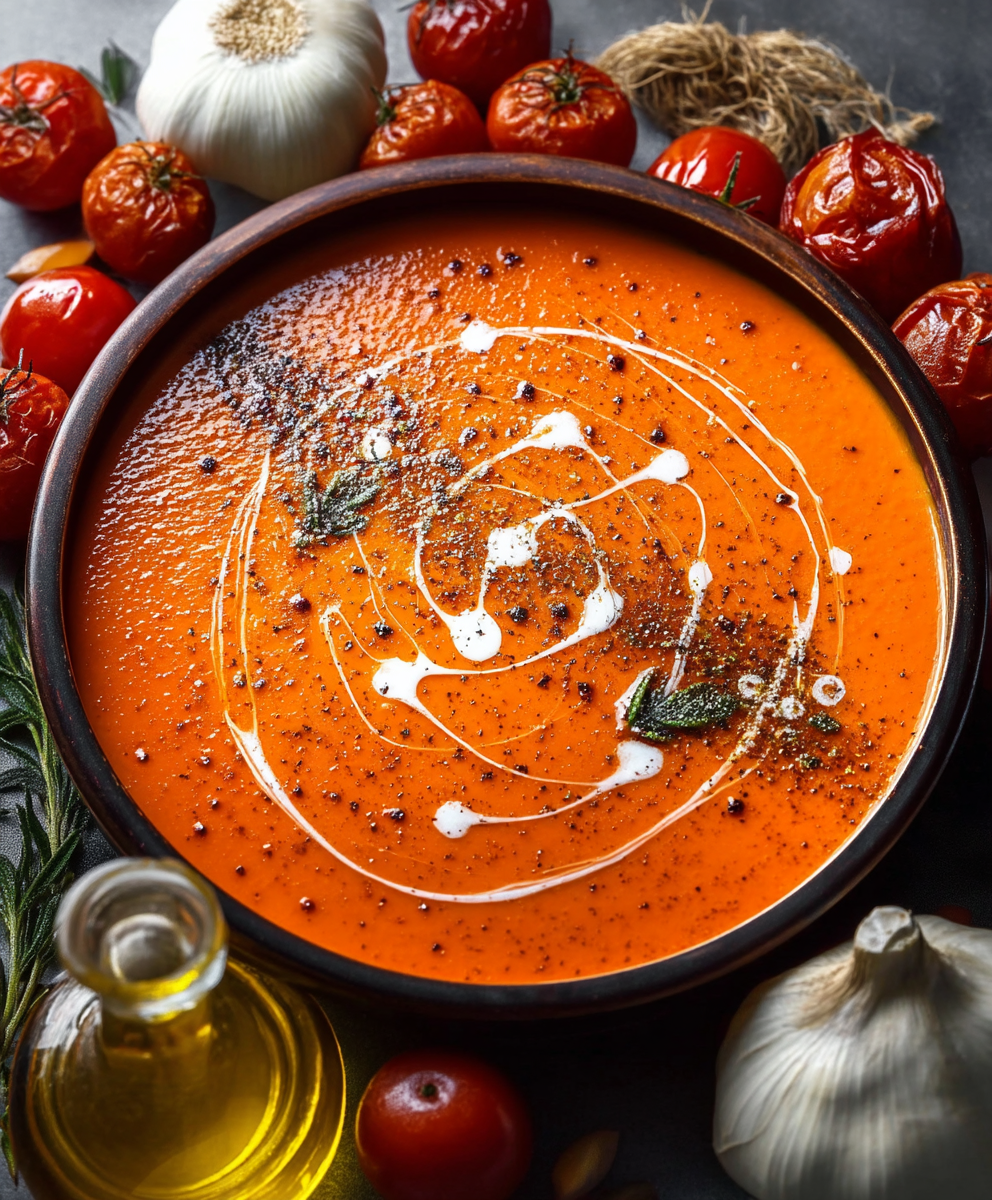 Cremige Tomatensuppe Ofentomaten