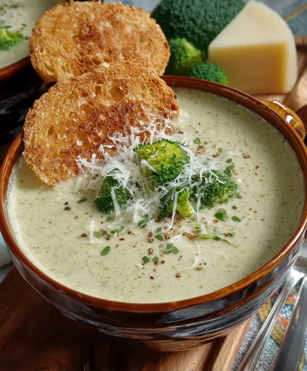 Brokkolicremesuppe Grana Padano