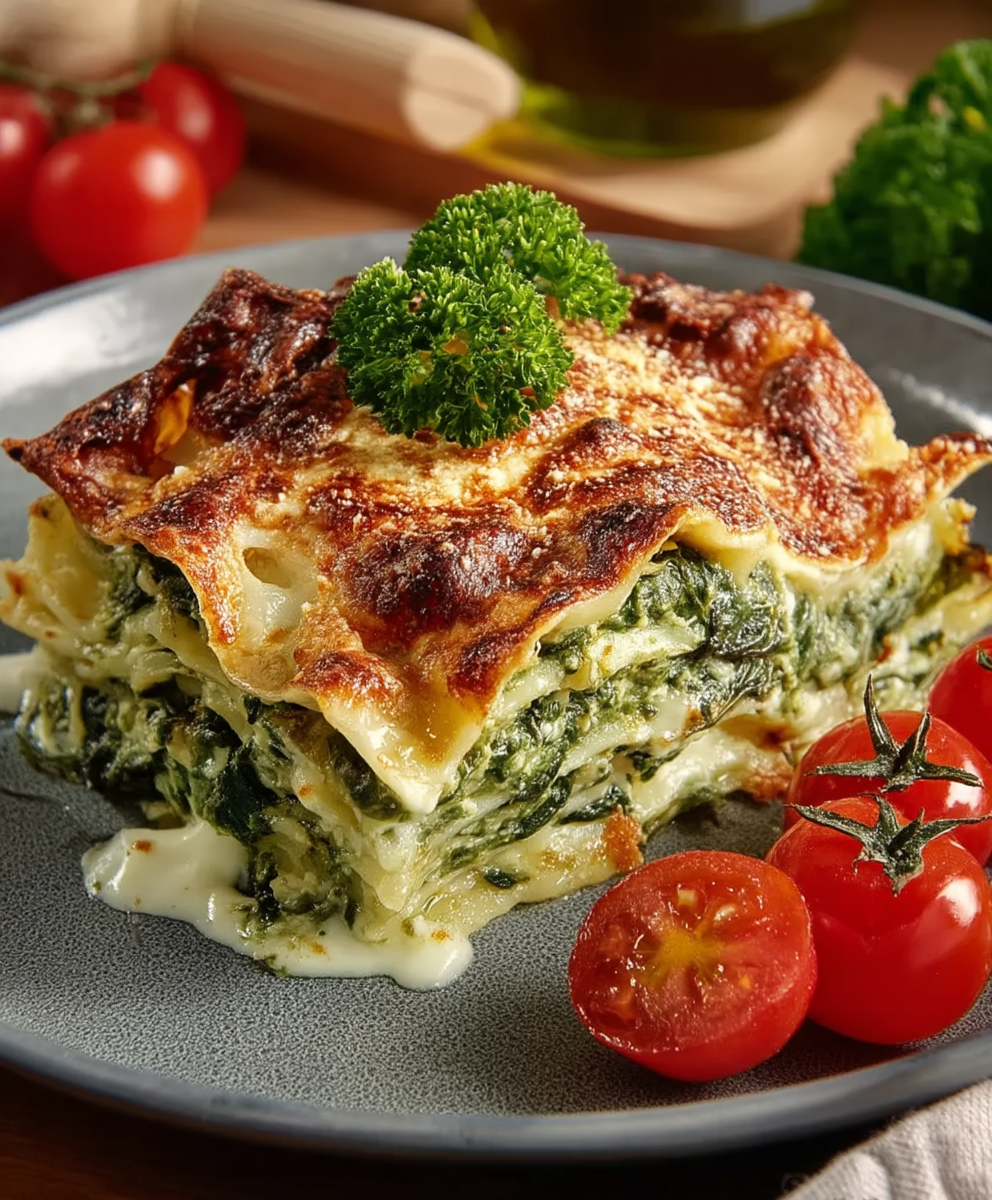 Spinatlasagne zubereiten