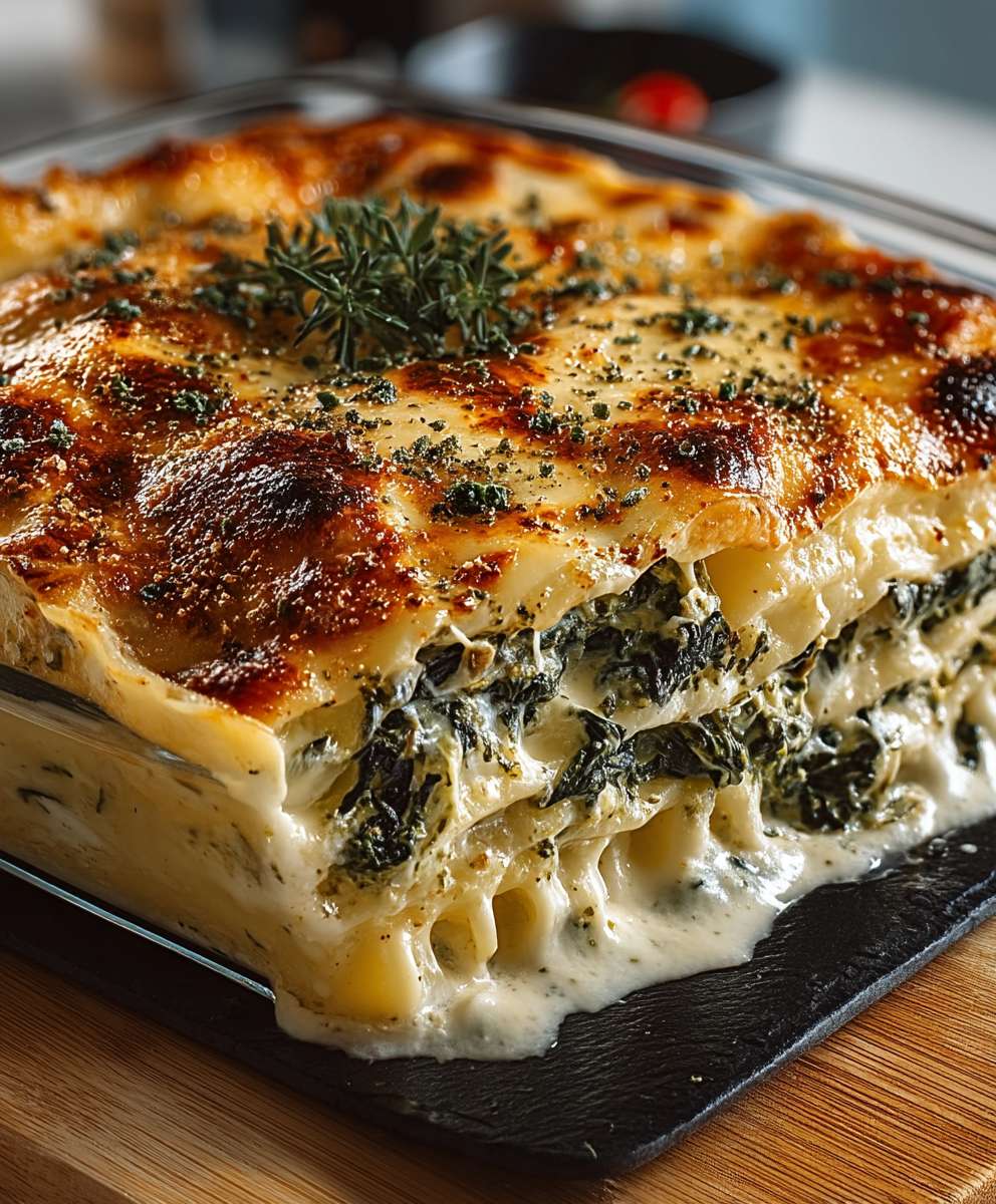 Spinatlasagne mit Béchamelsauce